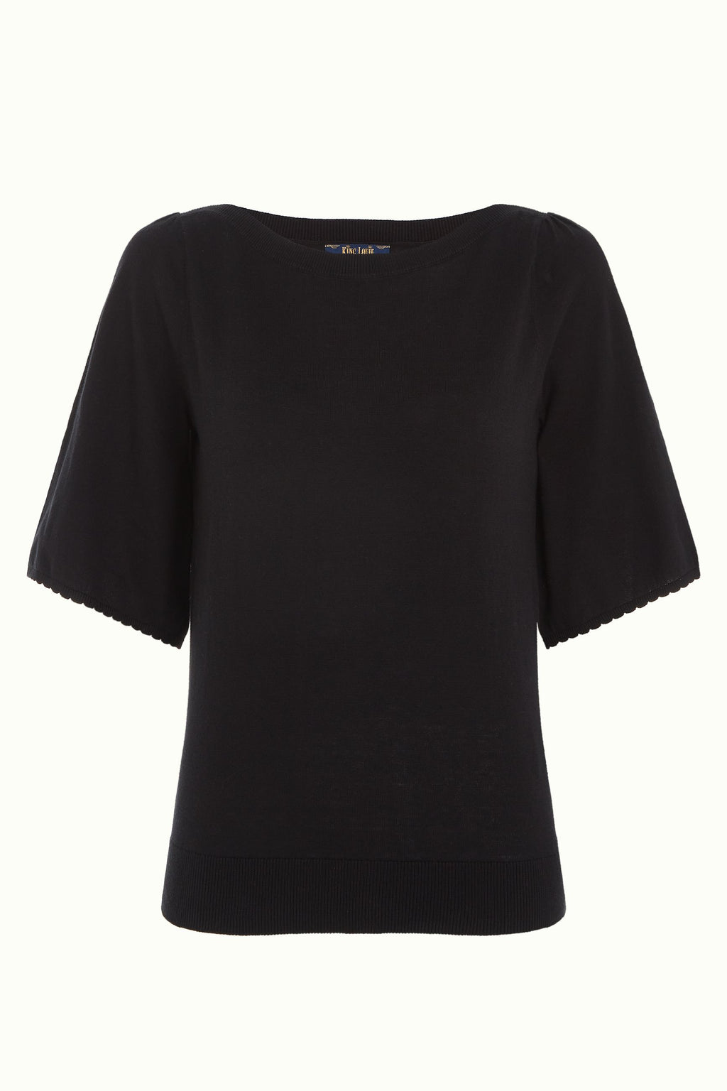 Blouses korte mouw zwart King Louie