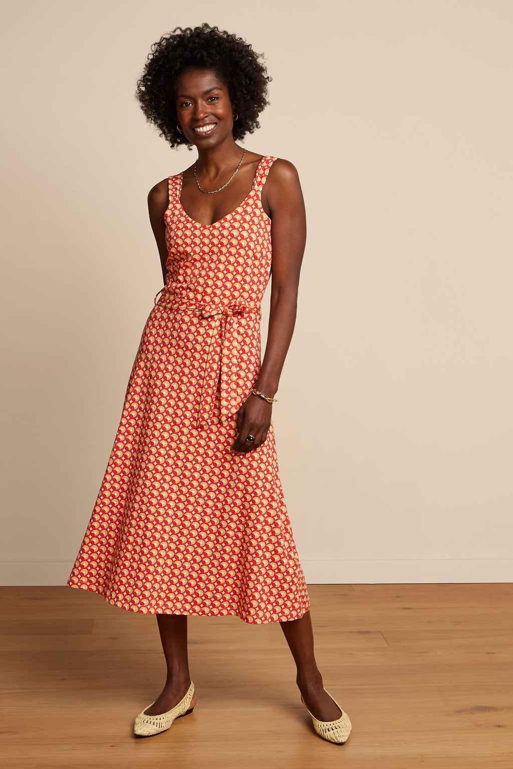 Jurken zonder mouw rood King Louie