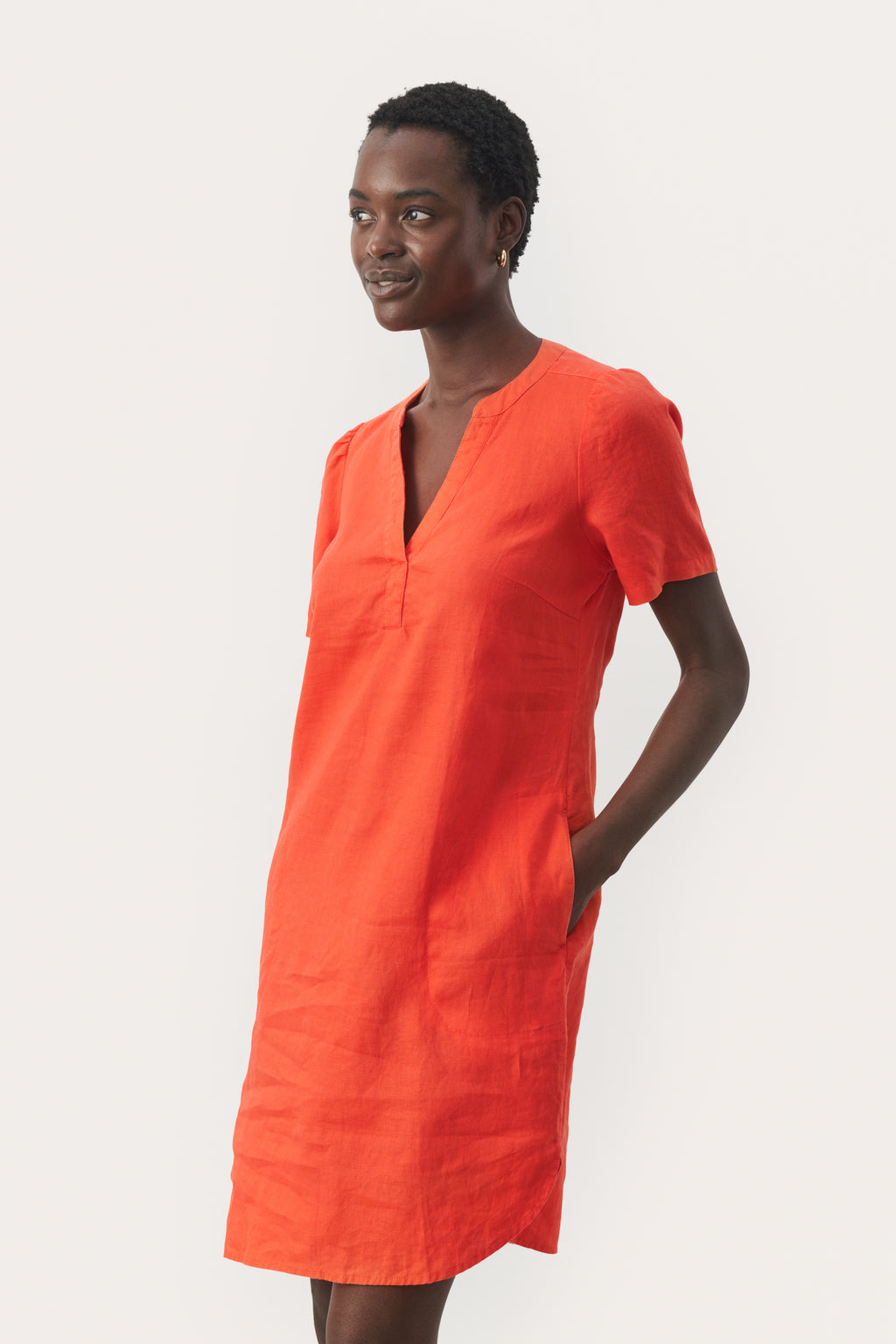 Jurken korte mouw oranje Part Two