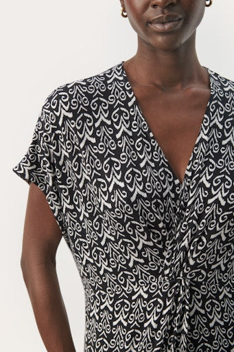 Jurken korte mouw zwart Part Two