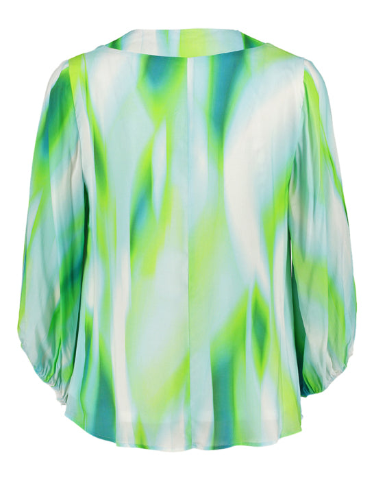 Blouses korte mouw groen Senso