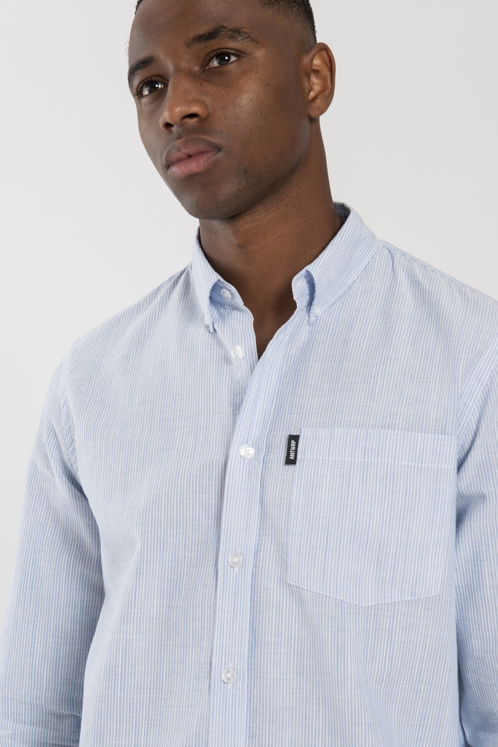 Hemden lange mouw blauw ANTWRP