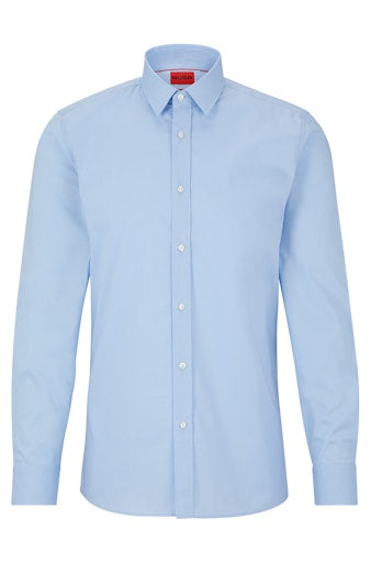 Hemden lange mouw blauw HUGO RED
