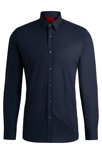 Hemden lange mouw navy HUGO RED