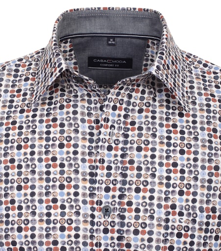 Hemden korte mouw grijs Casa Moda