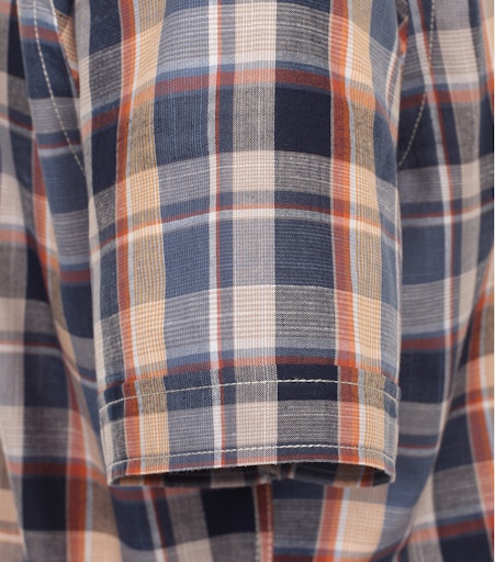 Hemden korte mouw blauw Casa Moda