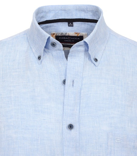 Hemden korte mouw blauw Casa Moda
