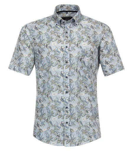 Hemden korte mouw blauw Casa Moda