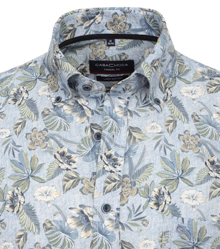 Hemden korte mouw blauw Casa Moda
