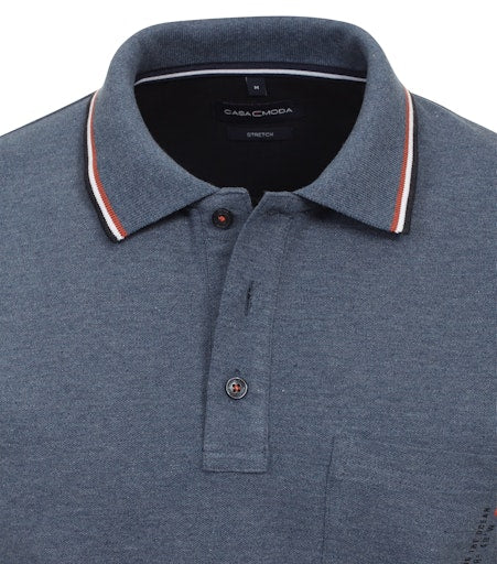 Polo's korte mouw blauw Casa Moda