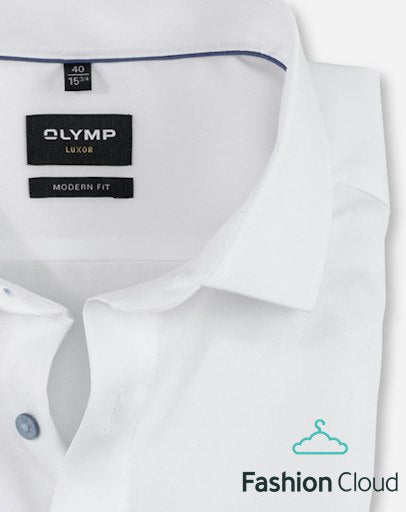 Hemden lange mouw blauw OLYMP