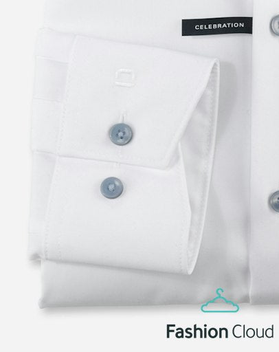 Hemden lange mouw blauw OLYMP