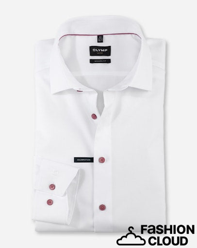 Hemden lange mouw wit OLYMP