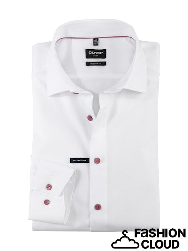 Hemden lange mouw wit OLYMP