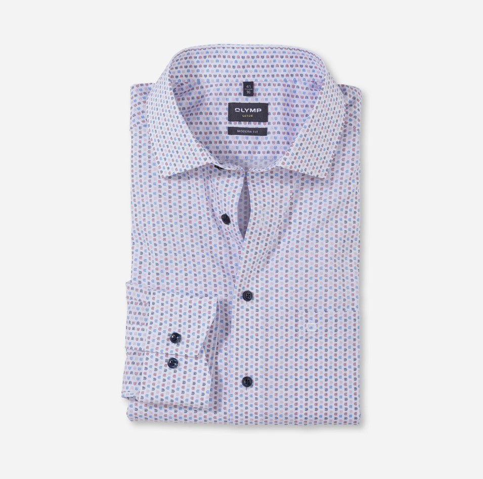 Hemden lange mouw roze OLYMP