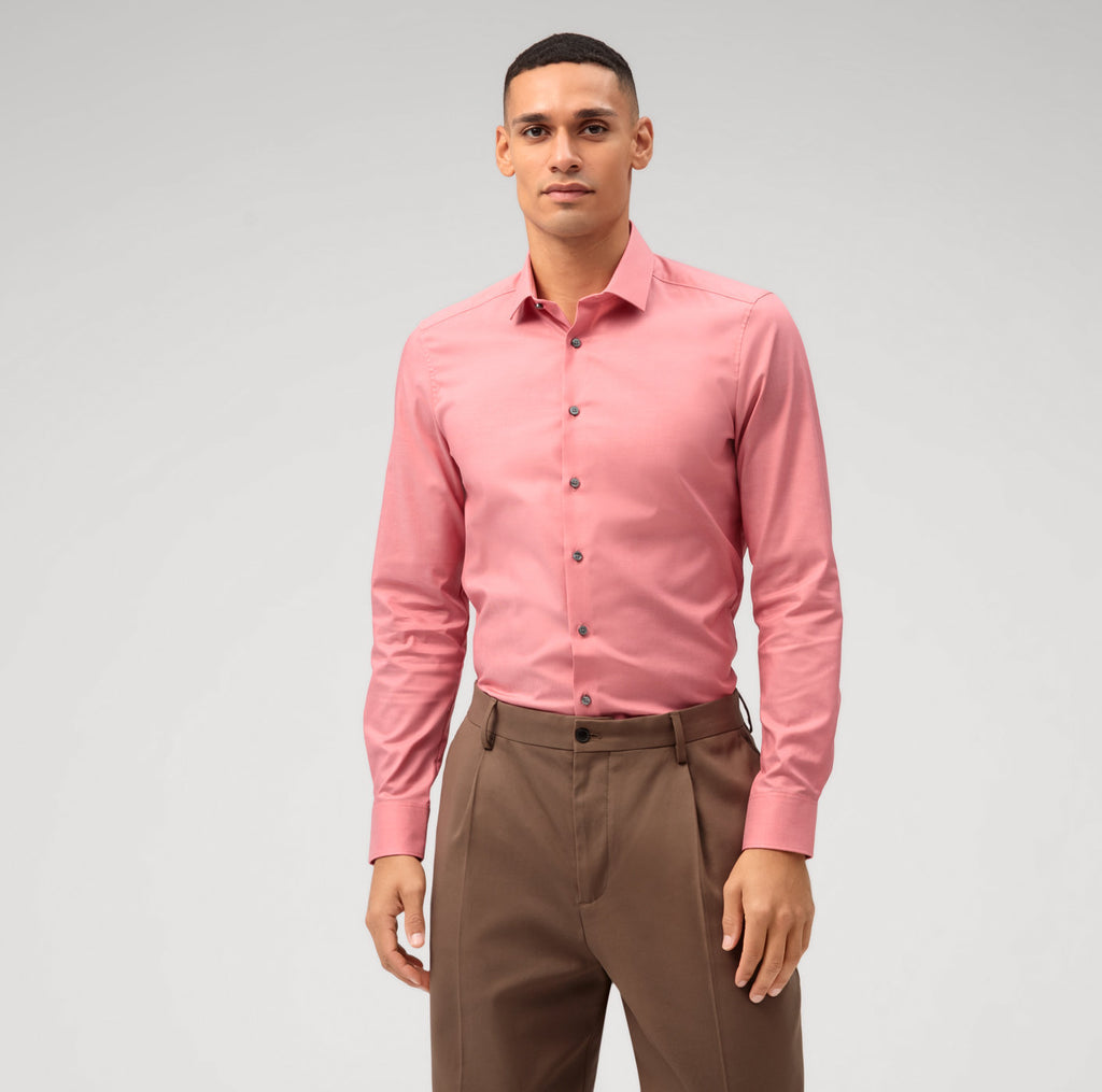 Hemden lange mouw rood OLYMP