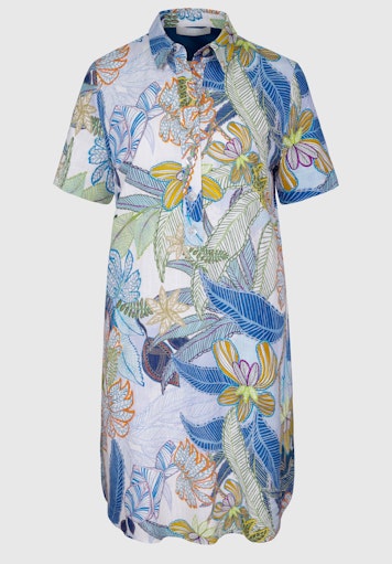 Jurken korte mouw blauw Bianca