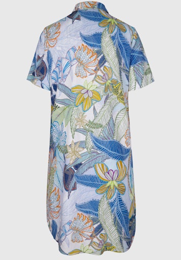 Jurken korte mouw blauw Bianca