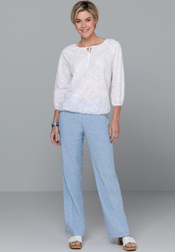 Blouses lange mouw wit Bianca