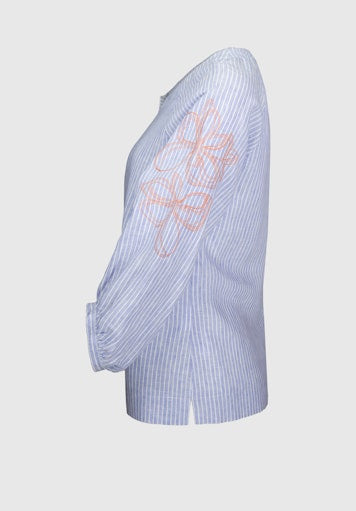 Blouses lange mouw blauw Bianca