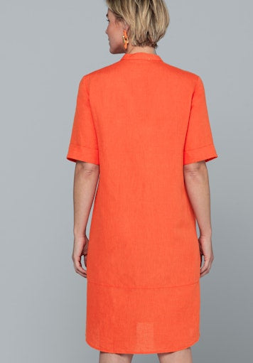 Jurken korte mouw oranje Bianca