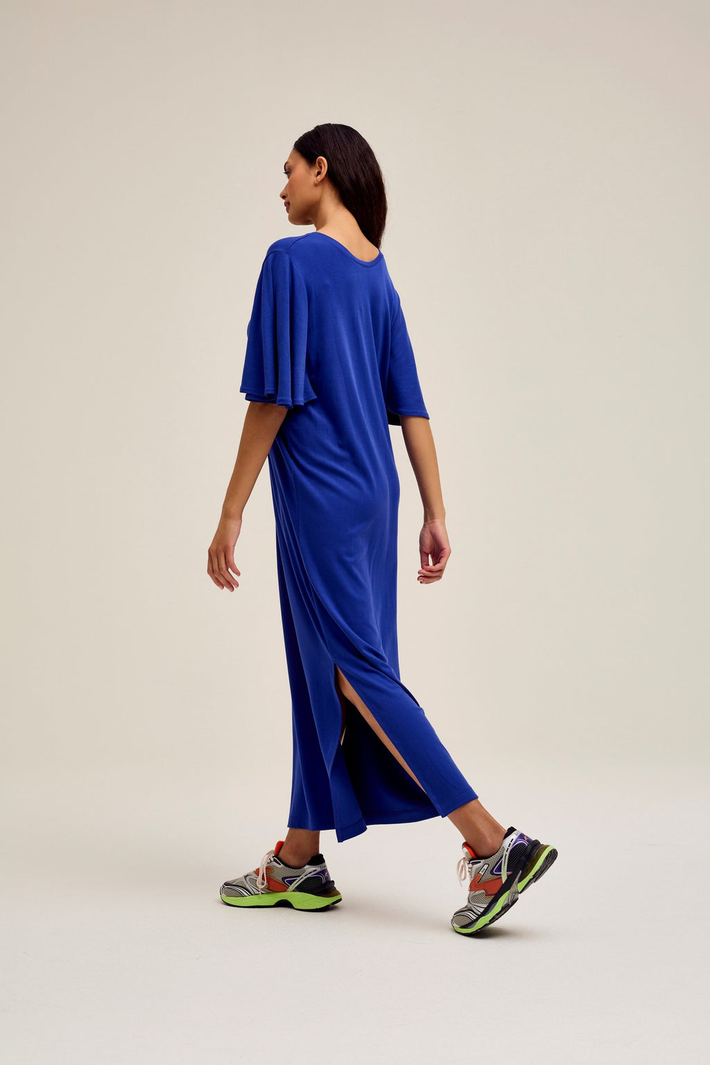 Jurken korte mouw blauw CKS