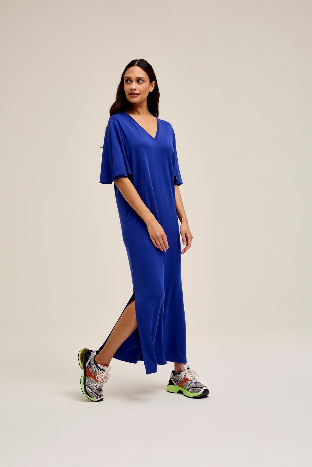 Jurken korte mouw blauw CKS