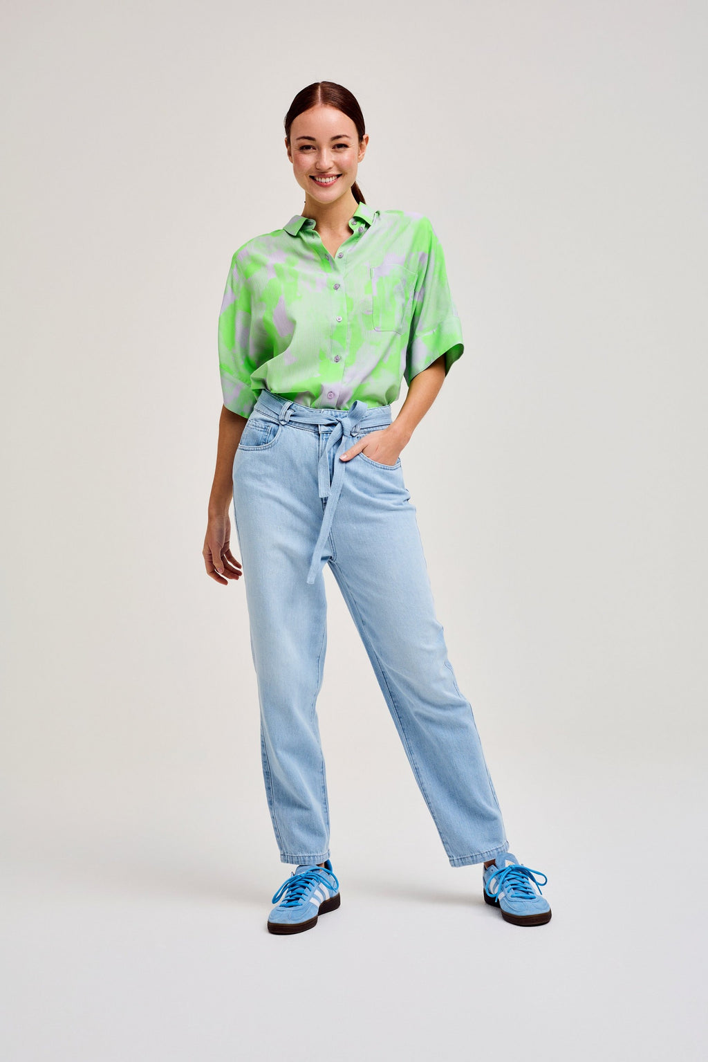 Blouses korte mouw groen CKS