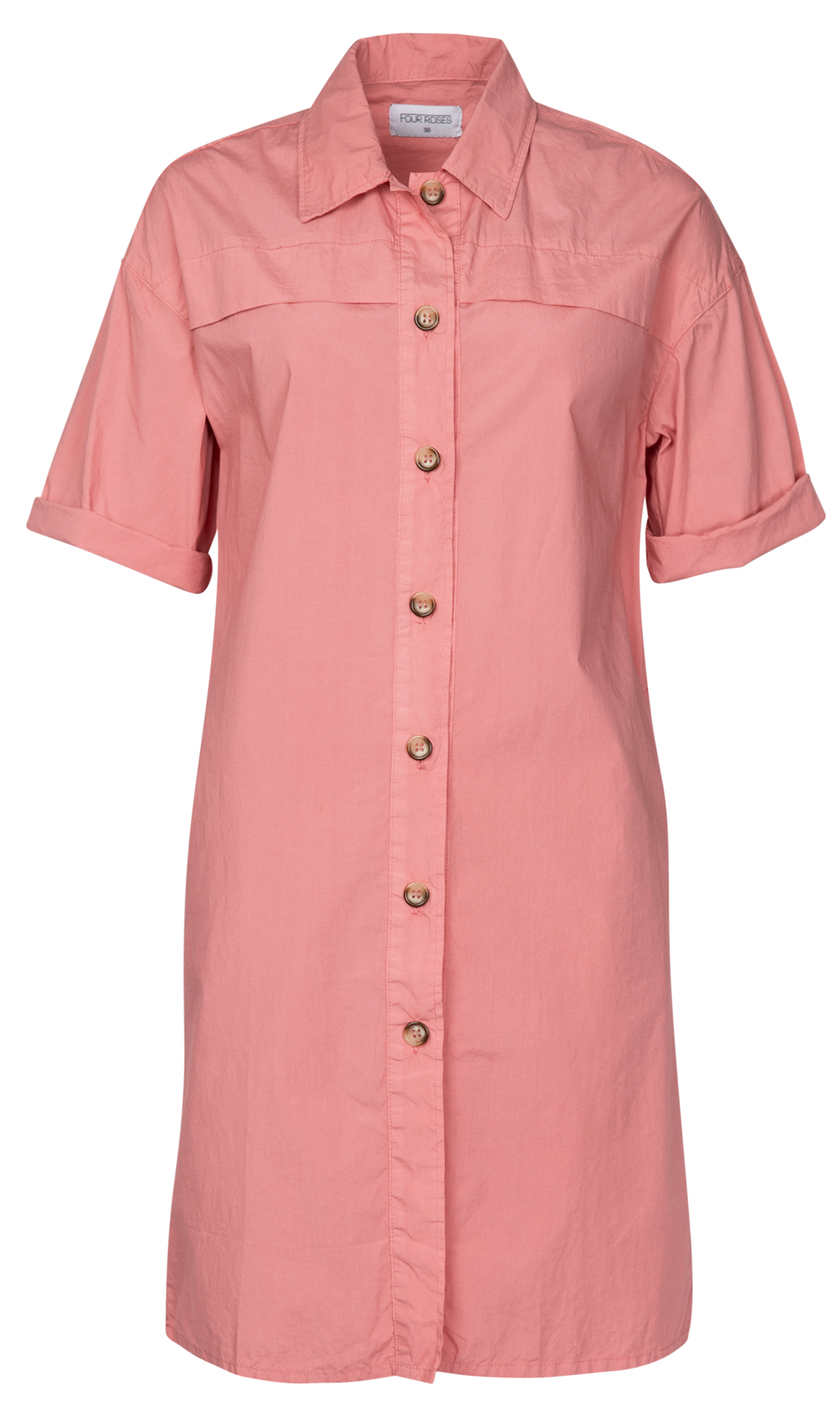 Jurken korte mouw roze Four Roses