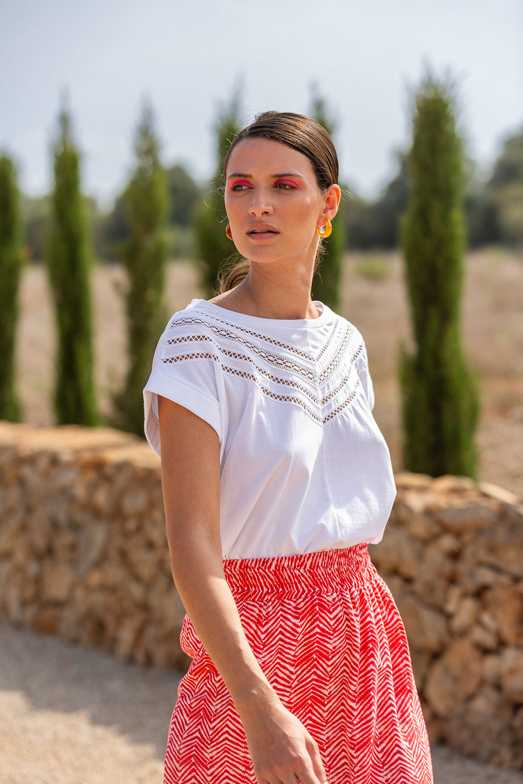 T-shirts korte mouw wit Four Roses