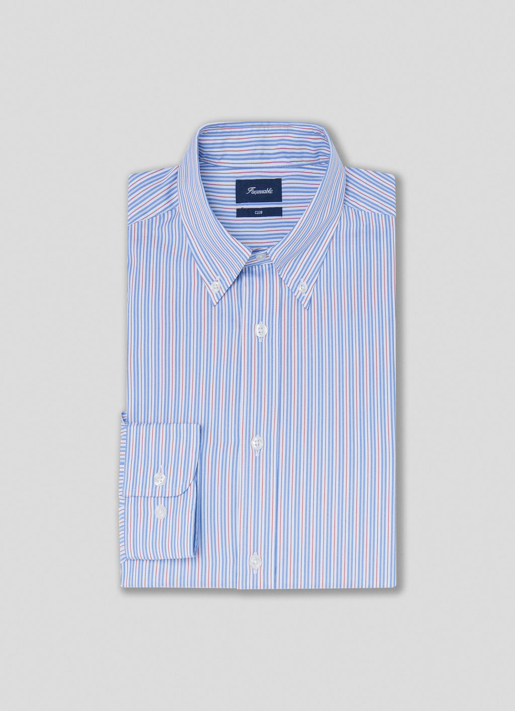 Hemden lange mouw blauw Façonnable