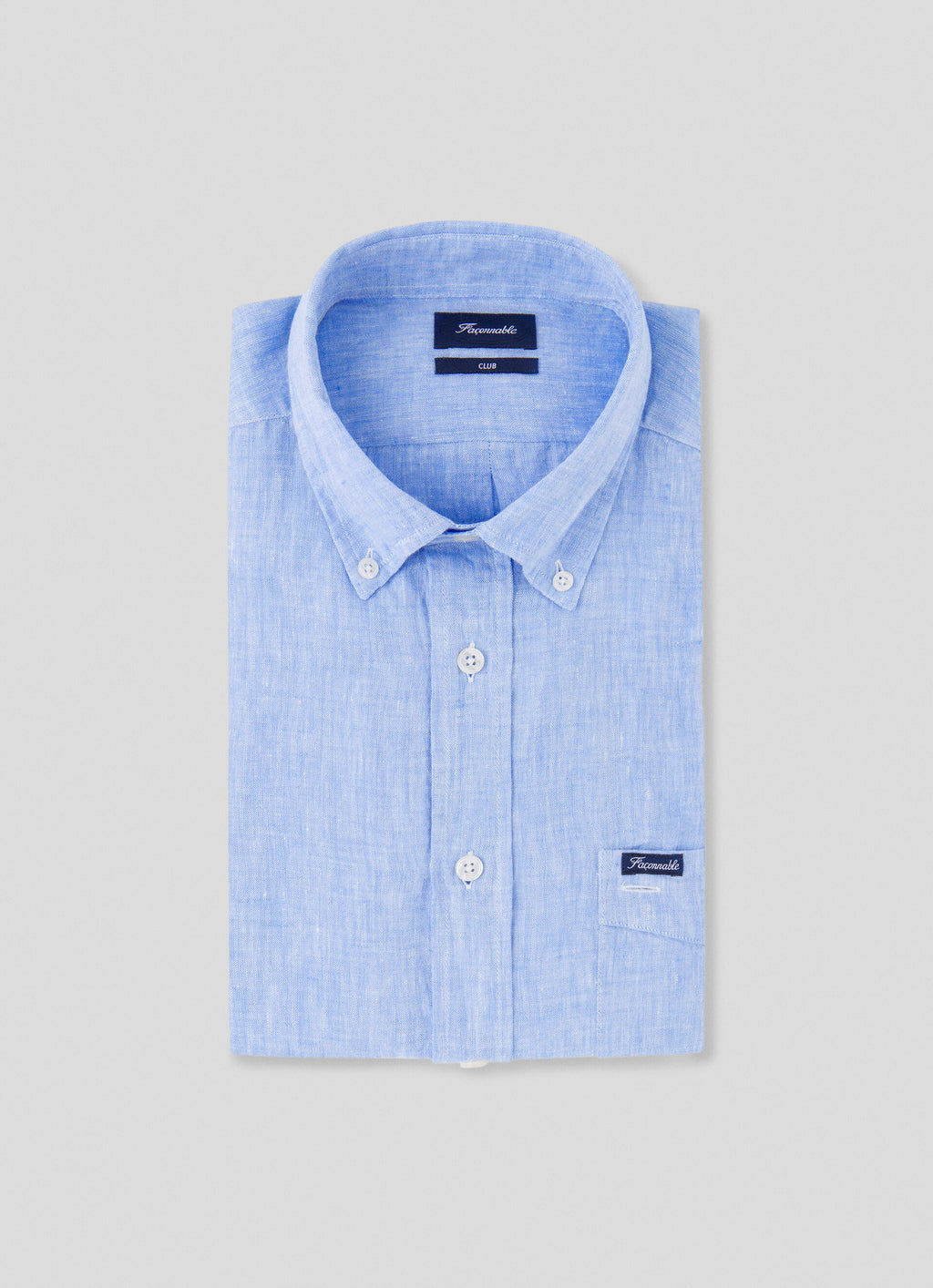 Hemden lange mouw blauw Façonnable