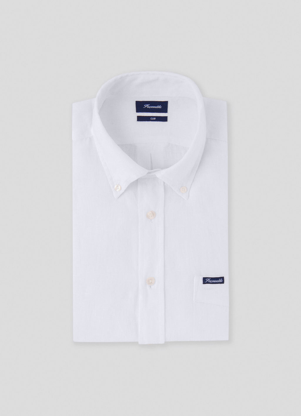 Hemden lange mouw wit Façonnable
