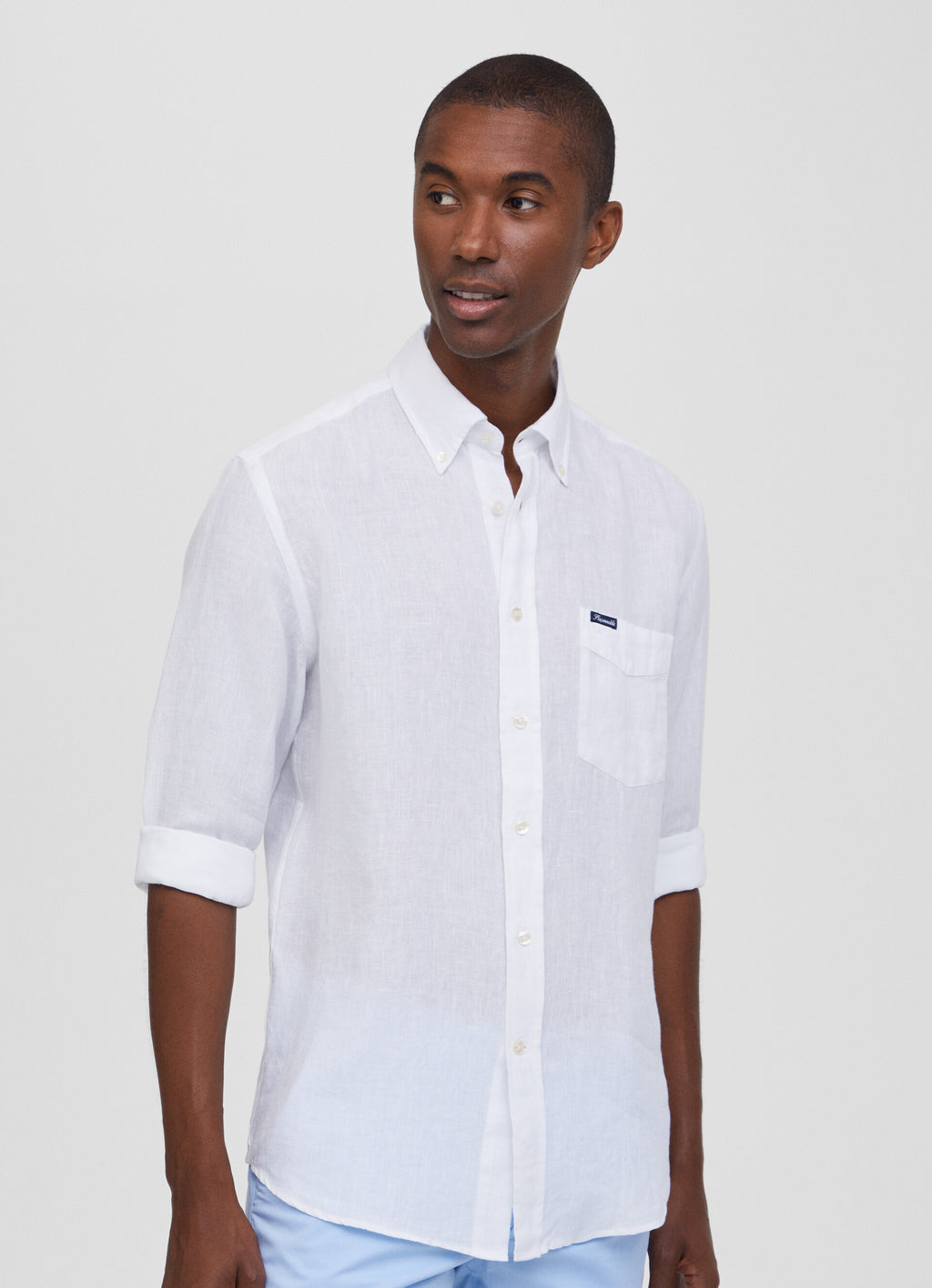 Hemden lange mouw wit Façonnable