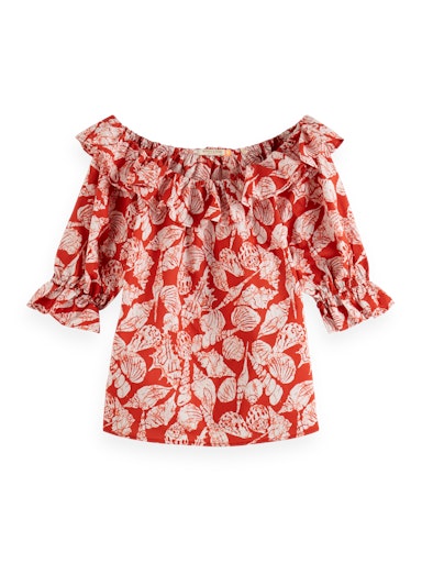 Blouses korte mouw rood Scotch & Soda