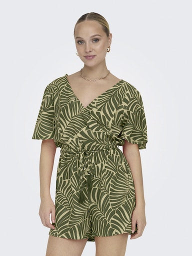Jumpsuits korte mouw groen ONLY