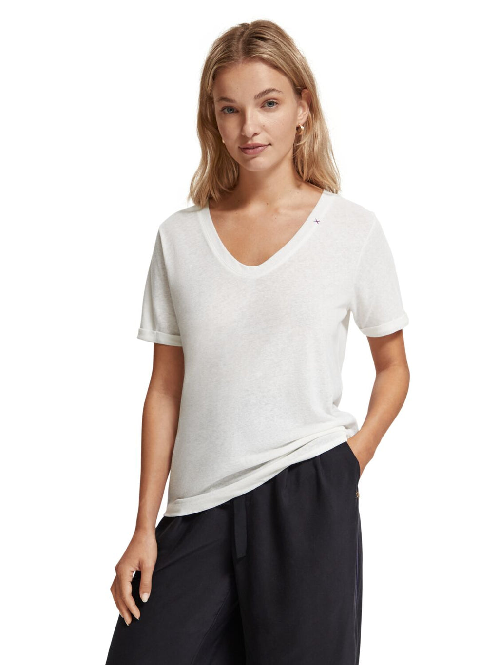T-shirts korte mouw wit Scotch & Soda