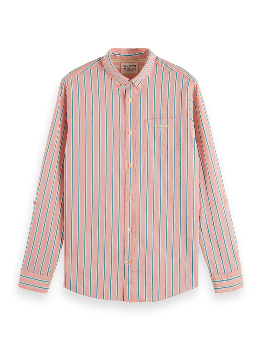 Hemden lange mouw roze Scotch & Soda