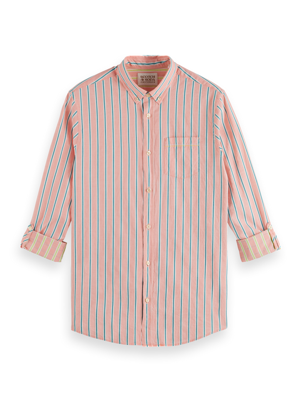 Hemden lange mouw roze Scotch & Soda