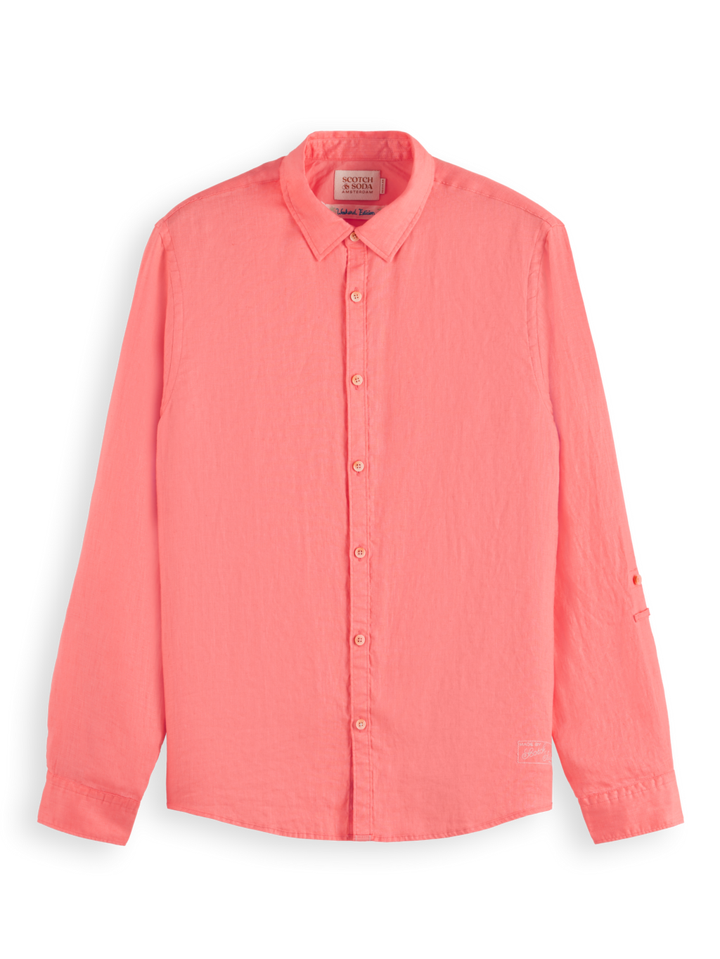 Hemden lange mouw roze Scotch & Soda
