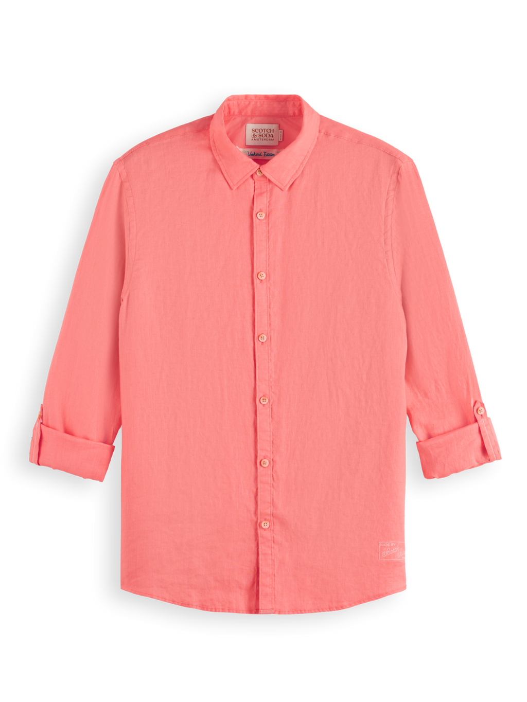 Hemden lange mouw roze Scotch & Soda