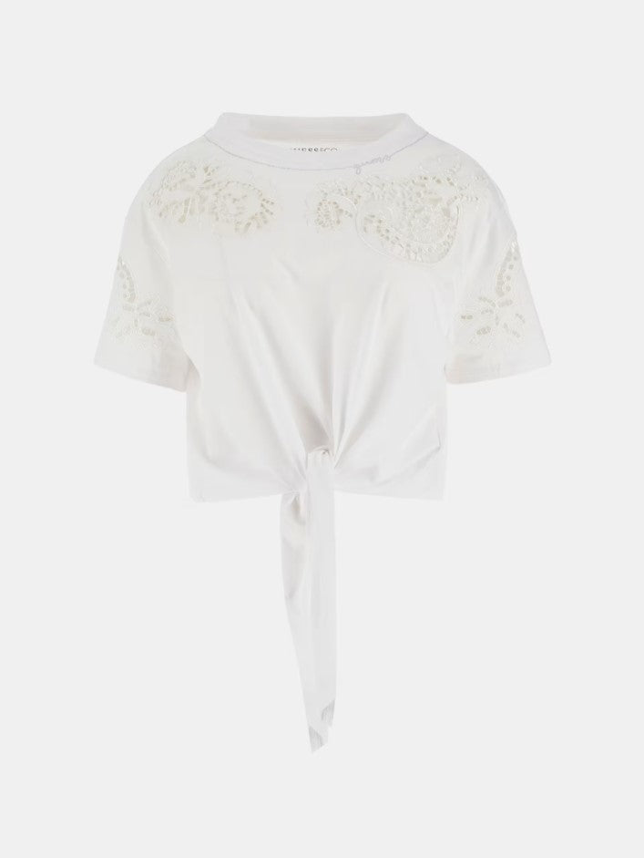 T-shirts korte mouw wit Guess