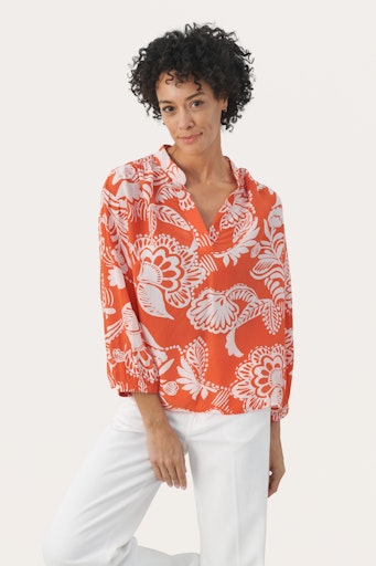 Blouses lange mouw rood Part Two