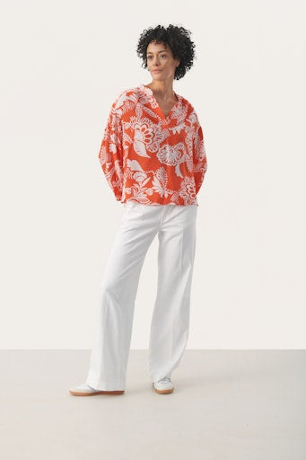 Blouses lange mouw rood Part Two