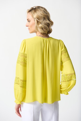 Blouses lange mouw geel Joseph Ribkoff