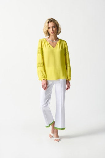 Blouses lange mouw geel Joseph Ribkoff