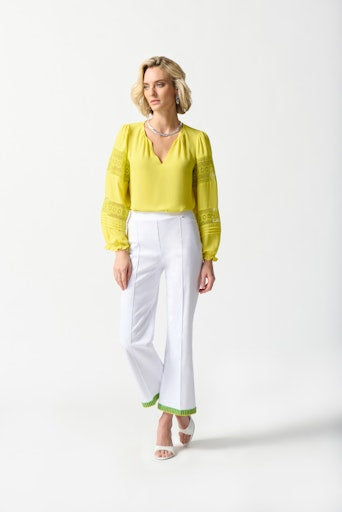 Blouses lange mouw geel Joseph Ribkoff