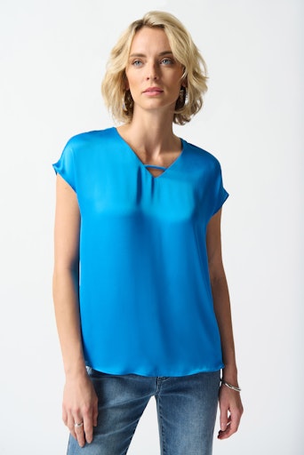 Blouses korte mouw blauw Joseph Ribkoff