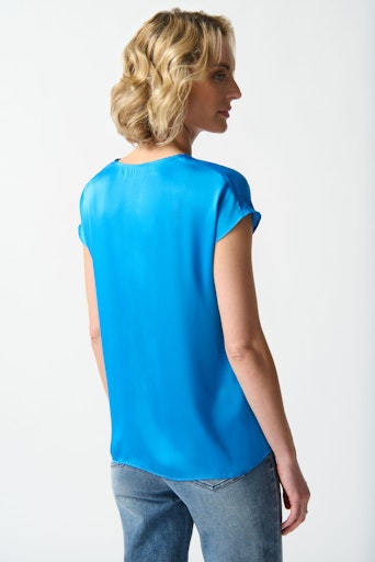 Blouses korte mouw blauw Joseph Ribkoff