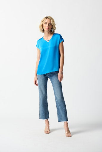Blouses korte mouw blauw Joseph Ribkoff